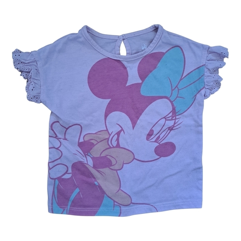 Disney Kids Minnie Mouse Pink Tee | 12–18M | Ruffle Sleeves | 3/20$